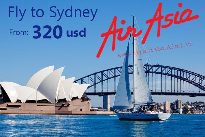 Vé đi Sydney của Air asia