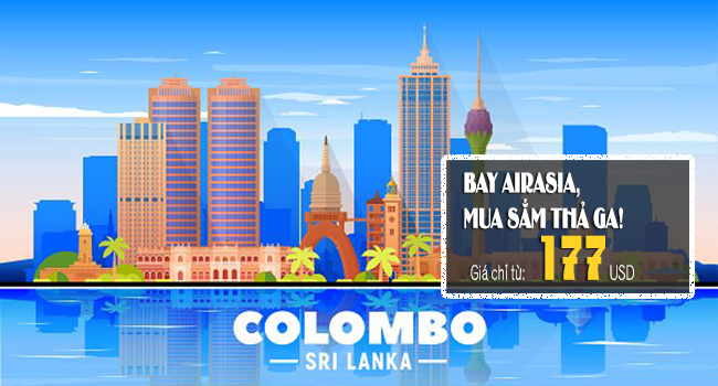 Vé máy bay đi Colombo giá rẻ