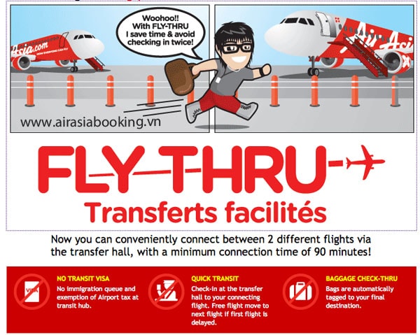 Dịch vụ Fly Thru của Air Asia