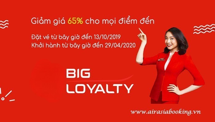 Giảm 65% tất cả mọi điểm đến của Air Asia