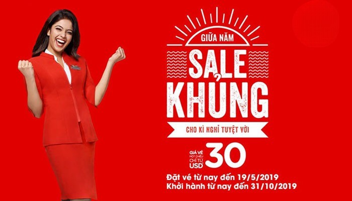 Khuyến mãi khủng giữa năm chỉ từ 30 USD