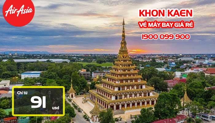 Vé máy bay đi Khon Kaen giá rẻ