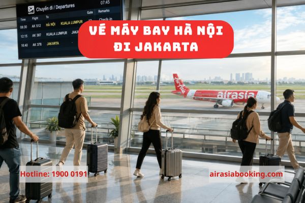 vé máy bay Hà Nội đi Jakarta Air Asia